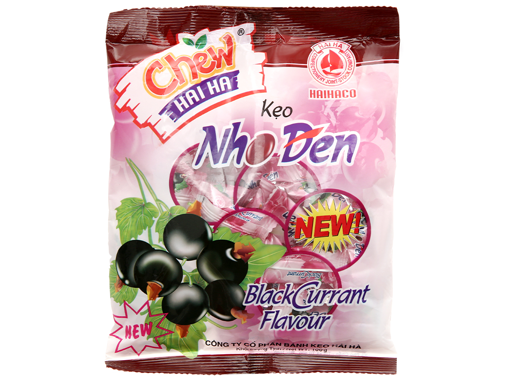 Kẹo mềm chew hải hà hương nho đen