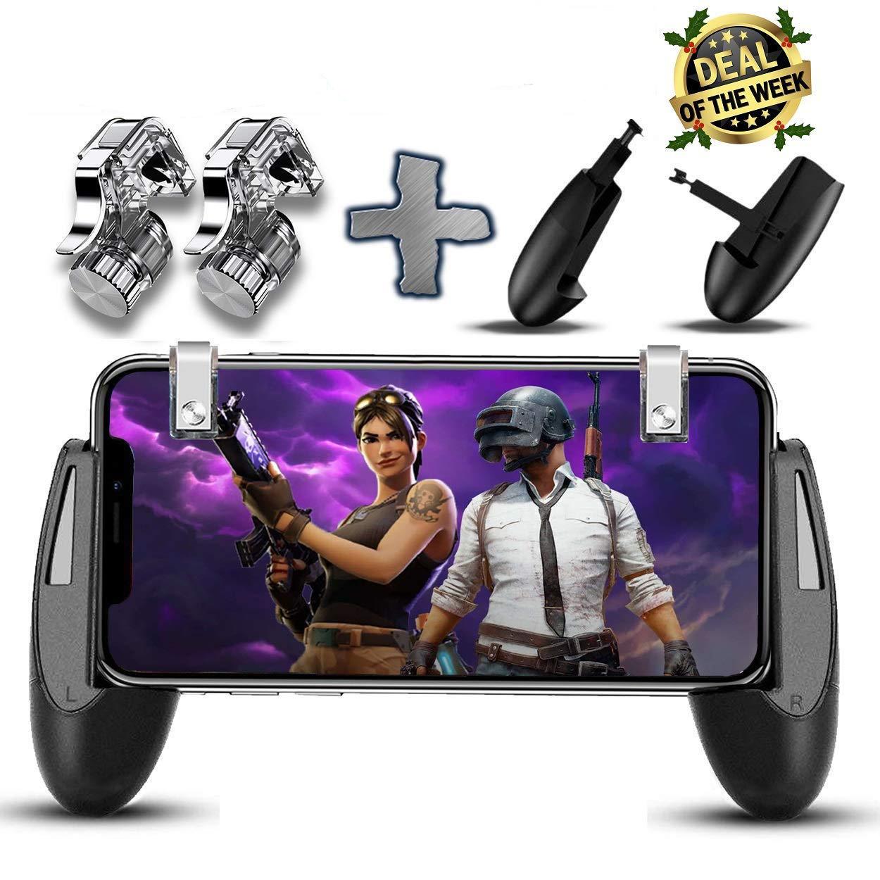 Bộ Tay Cầm Chơi Game Trứng + Bộ 2 Nút Controller Chơi Game PUBG R11