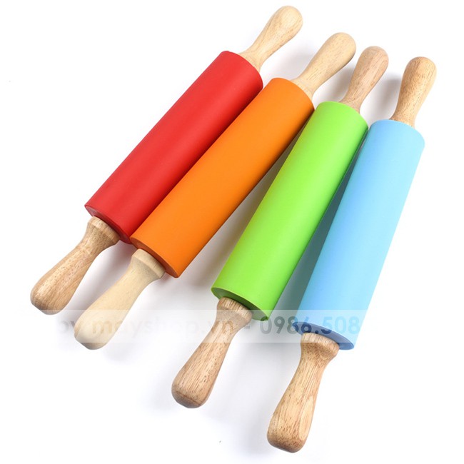 Cán bột Silicone trục xoay