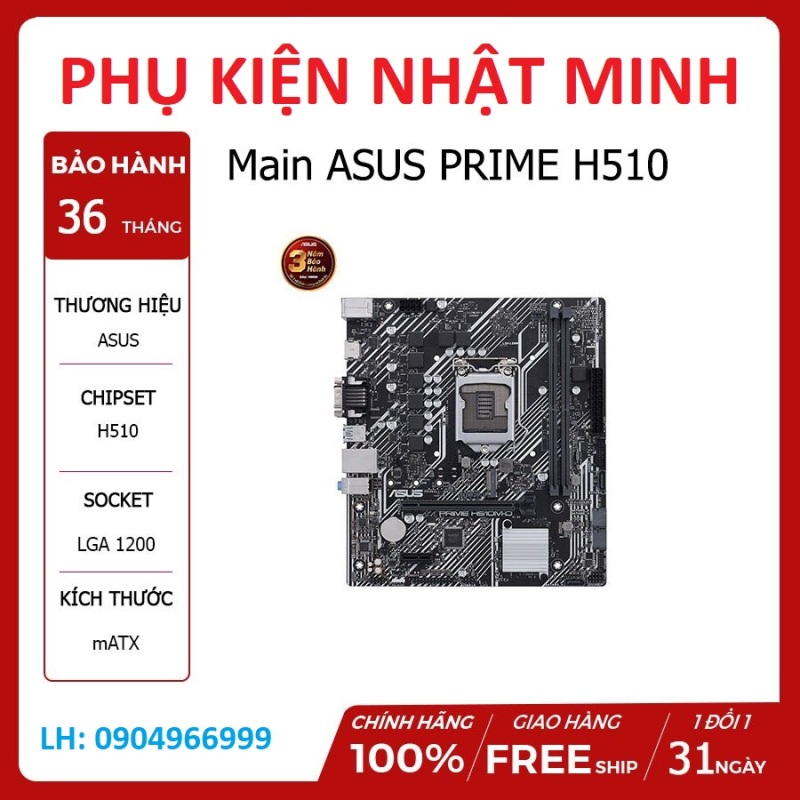 Bảng giá COMBO main ASUS H510 + i3 10105F CH Full V (rẻ như H410) Hàng New 100% chính hãng bảo hành 36 tháng Phong Vũ
