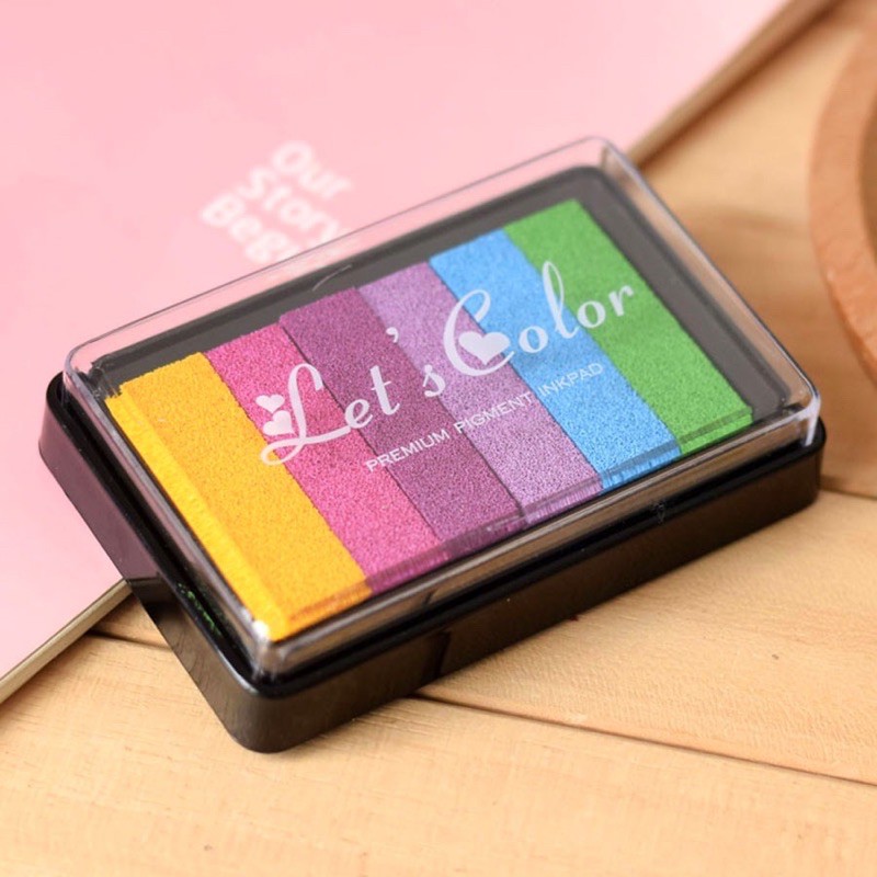 Mực dấu 6 màu let’s color, mực in con dấu
