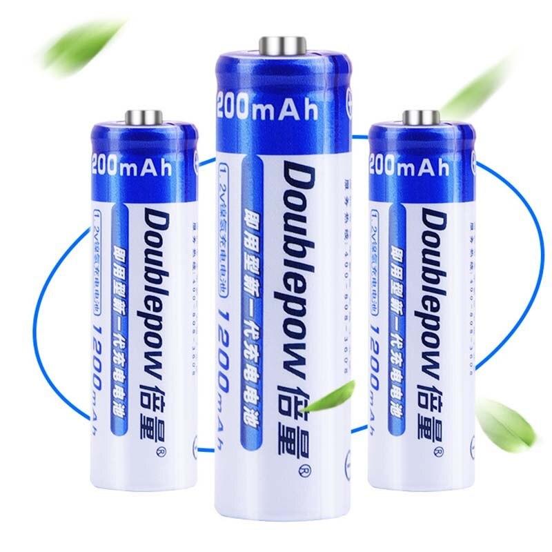 Set of 4 Doublepow Aa 1200Mah Rechargeable Batteries