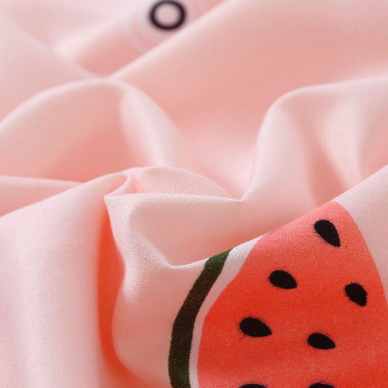 Trọn Bộ 4 Món Cotton Poly Nhập Mẫu DƯA HẤU HỒNG