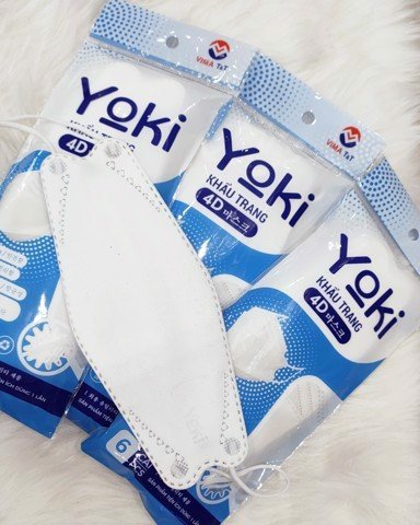 Khẩu trang Yoki 4D KF94 bịch 10 cái
