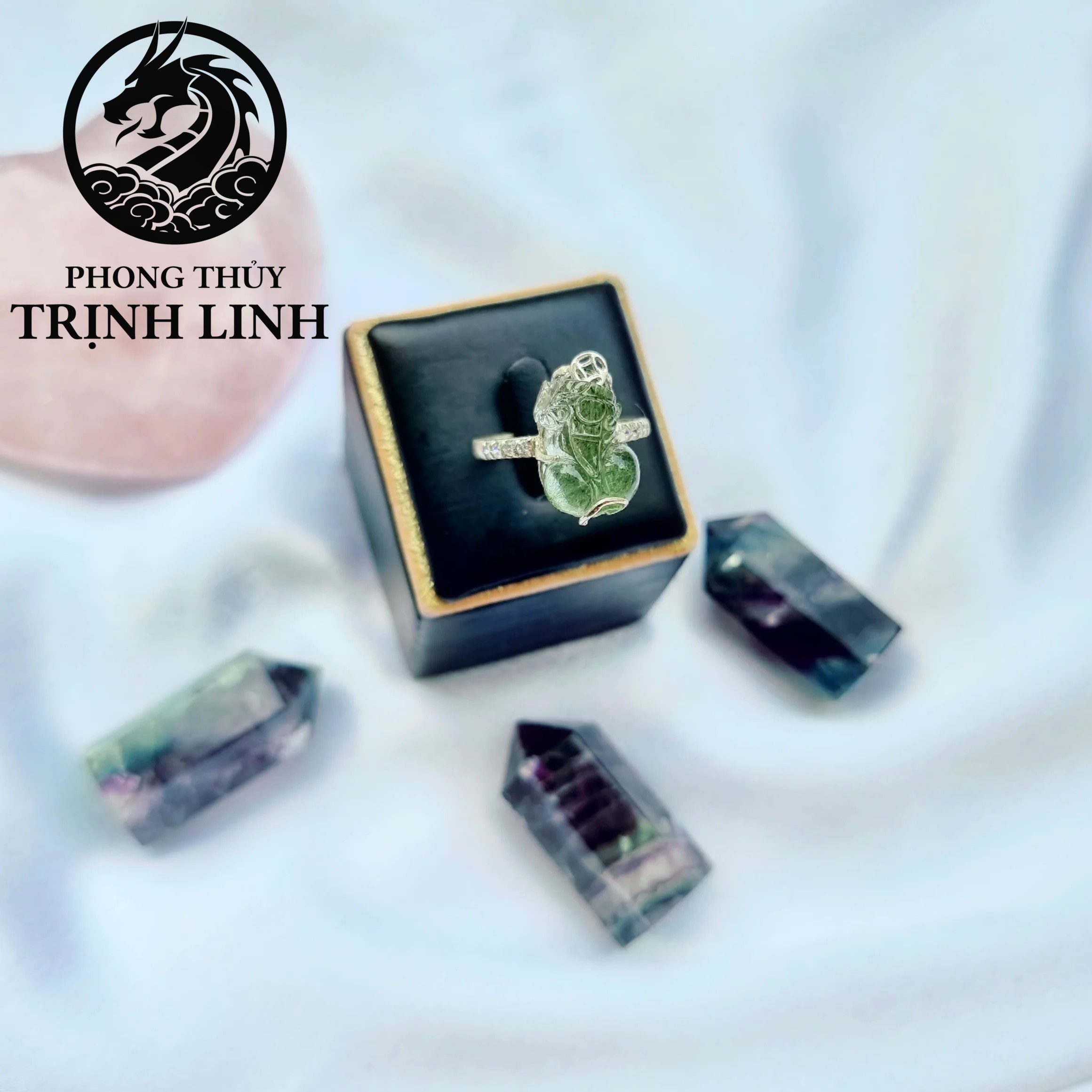 NHẪN BẠC TỲ HƯU PERIDOT (INBOX ĐẶT SIZE)