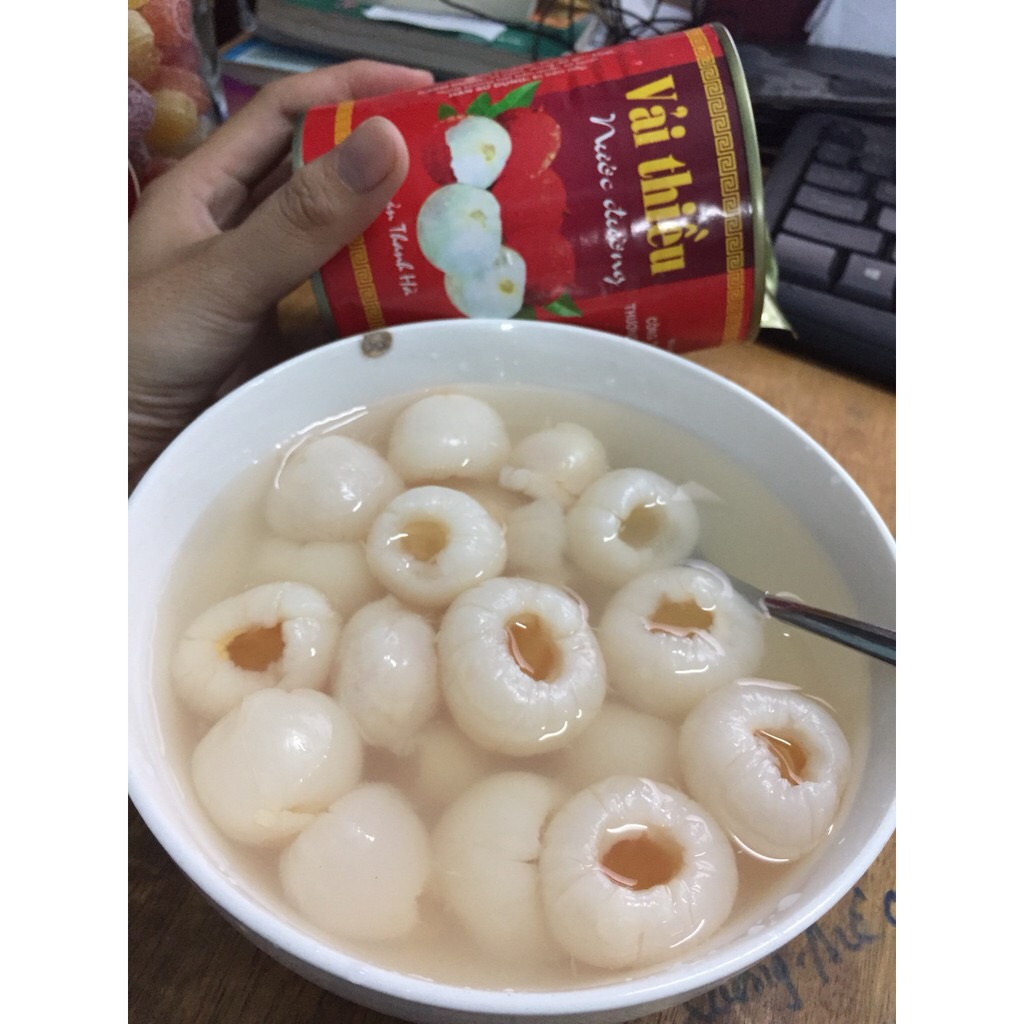 Vải thiều nước đường Thanh hà hộp 565g