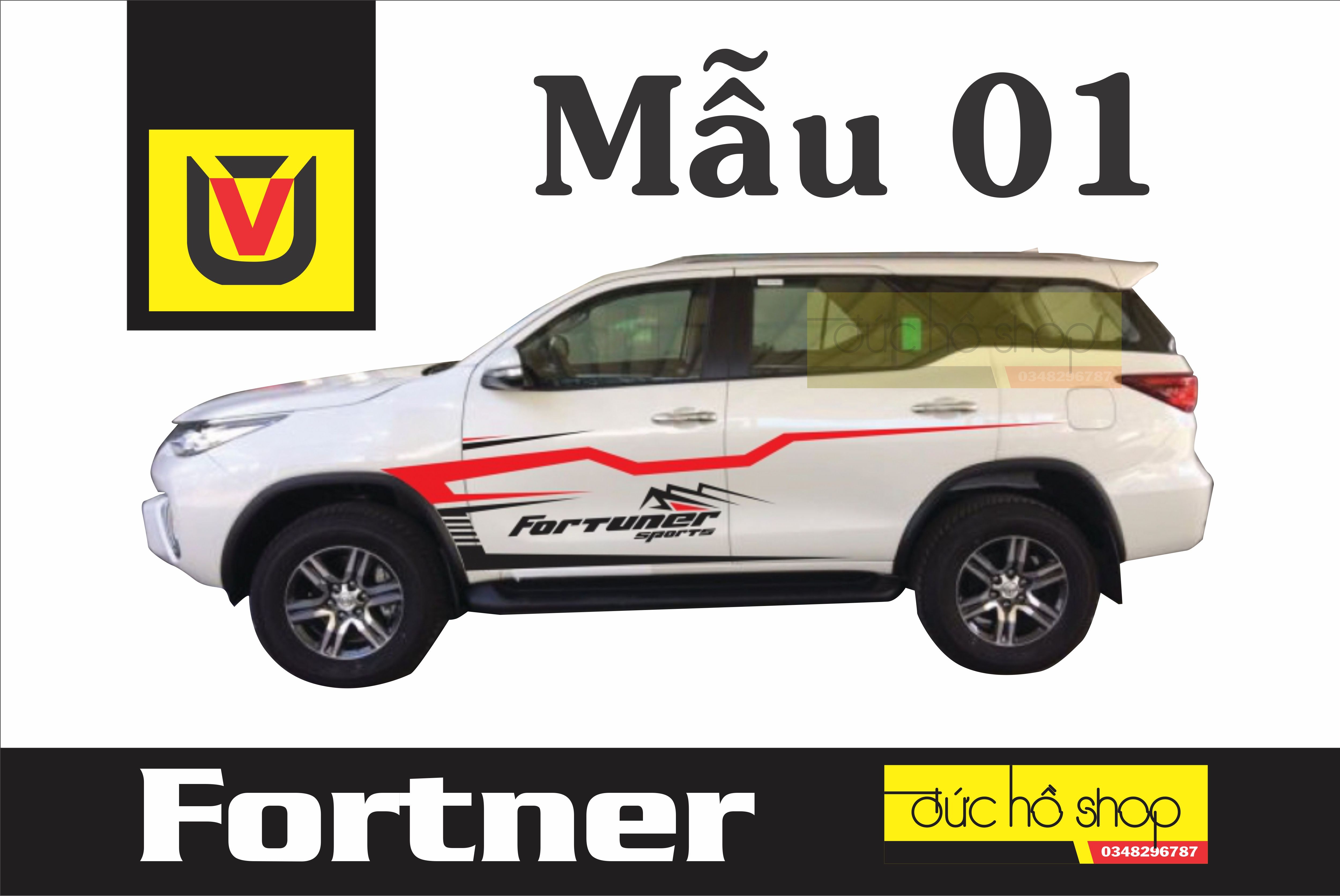 TEM XE FORTUNER { 6 MẪU CỰC ĐẸP}