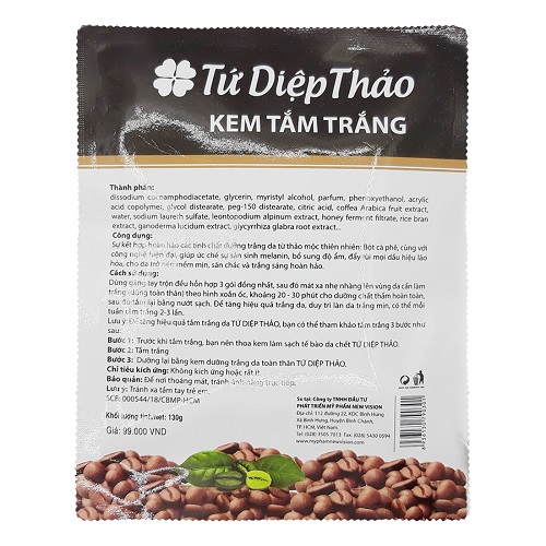 KEM TẮM TRẮNG TỨ DIỆP THẢO 130G