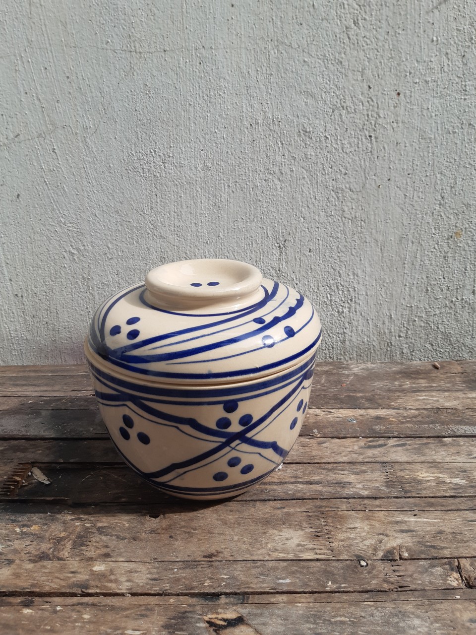 Thố sành, hủ đựng 17 cm