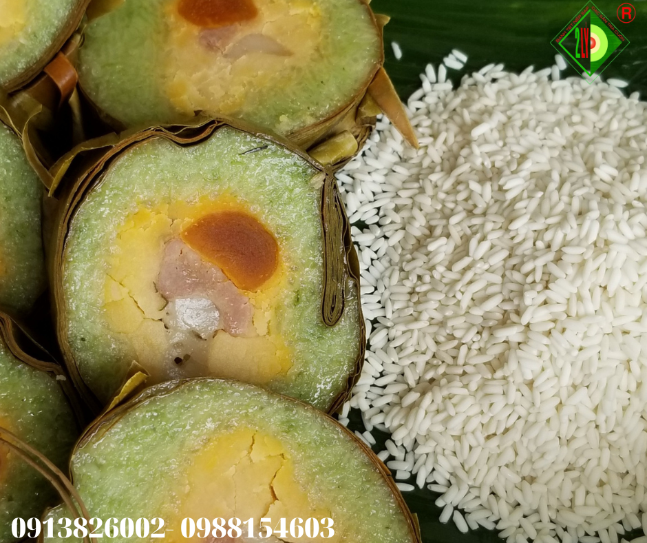 Bánh tét Trà Cuôn Hai Lý Bánh Tét Bồ Ngót Thập Cẩm 900gr Organic Vietnam Origin