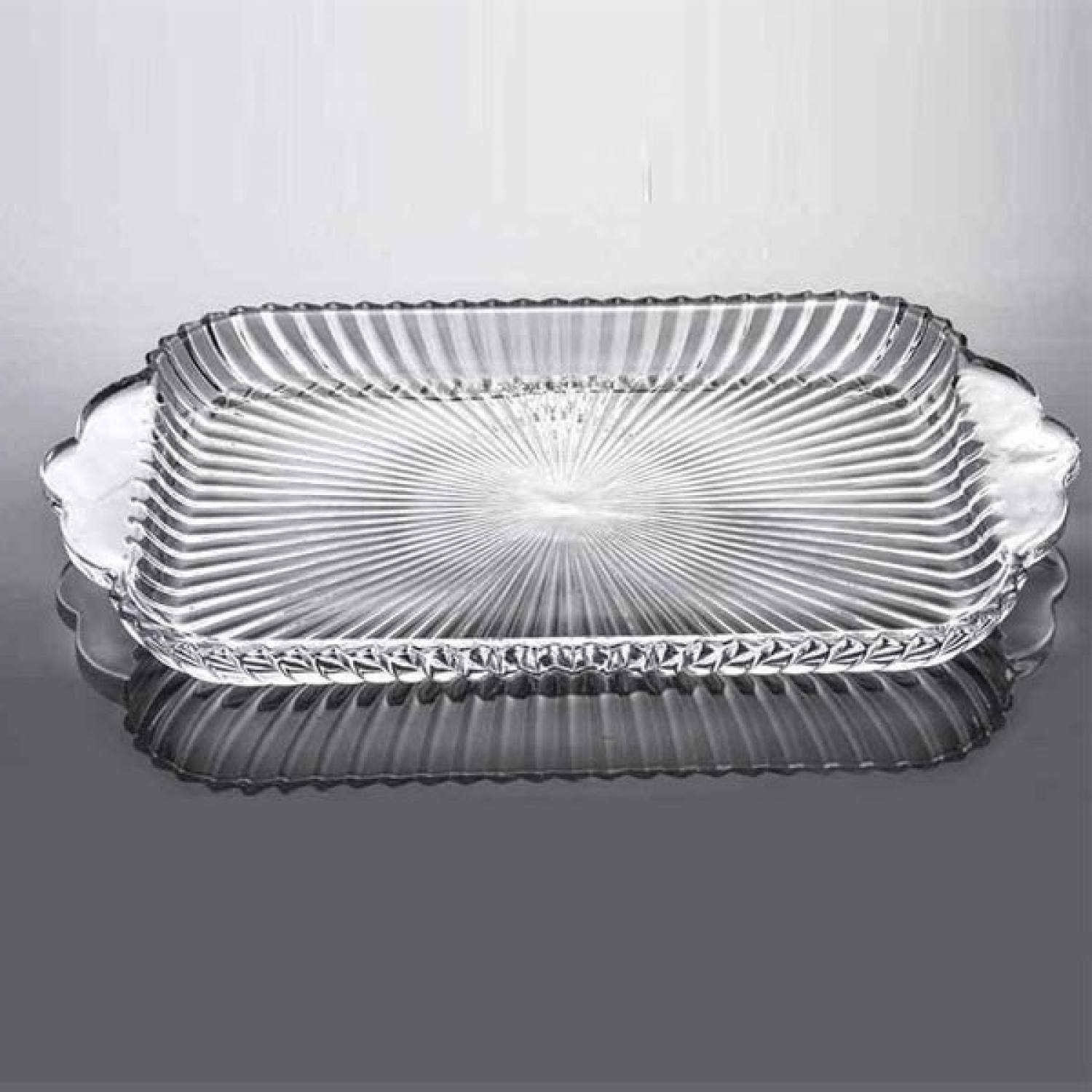 Bộ bình ly cốc thủy tinh kèm khay trắng