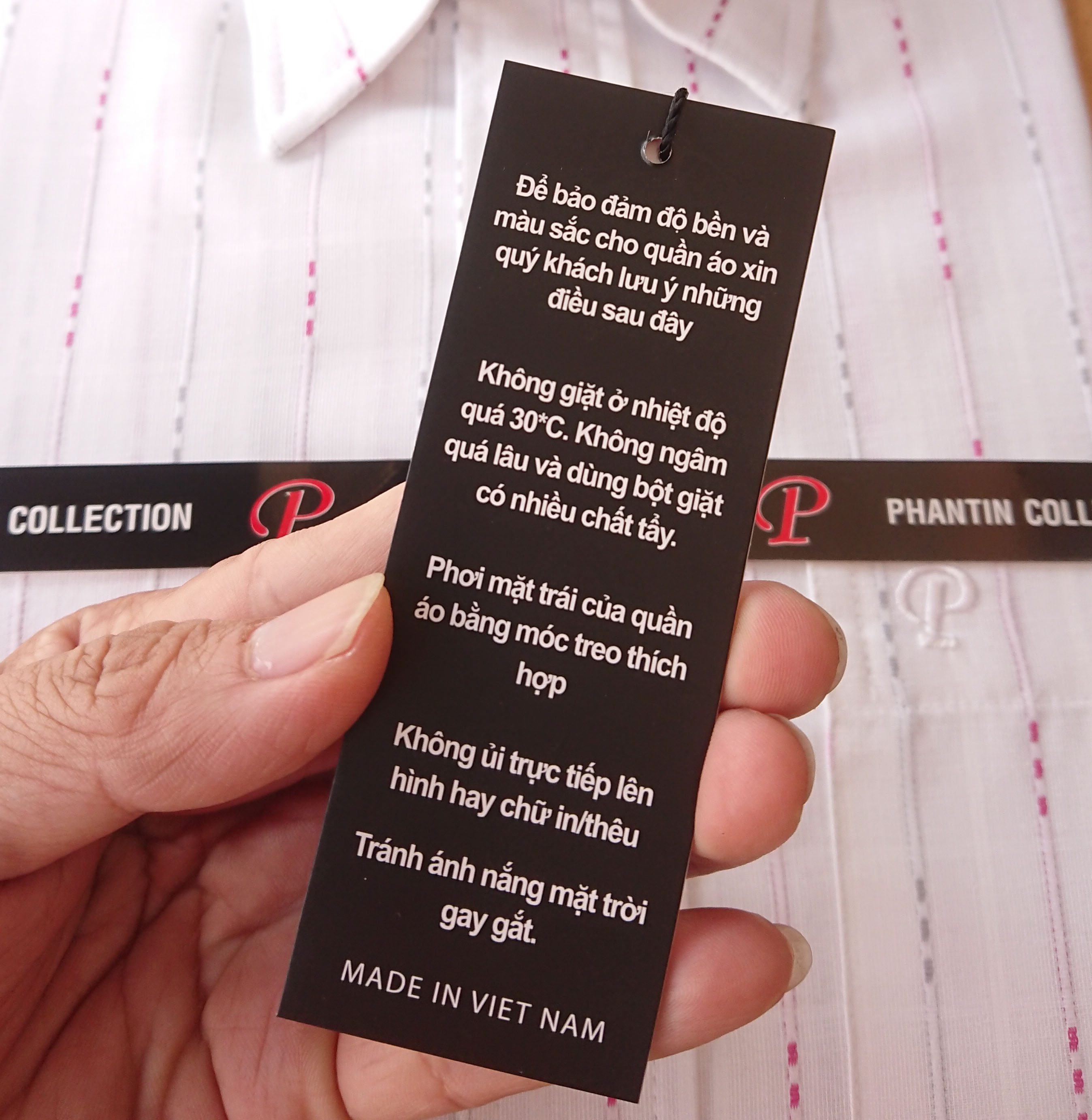 Áo sơ mi nam công sở PHANTIN tay dài B
