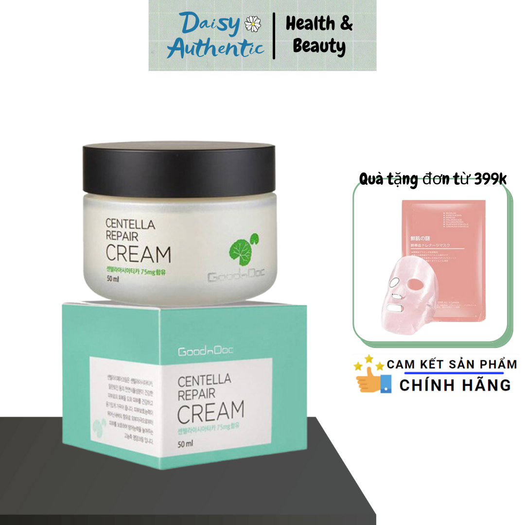 [HÀNG CÔNG TY] Kem dưỡng trắng da rau má GOODNDOC CENTELLA REPAIR CREAM 50ml