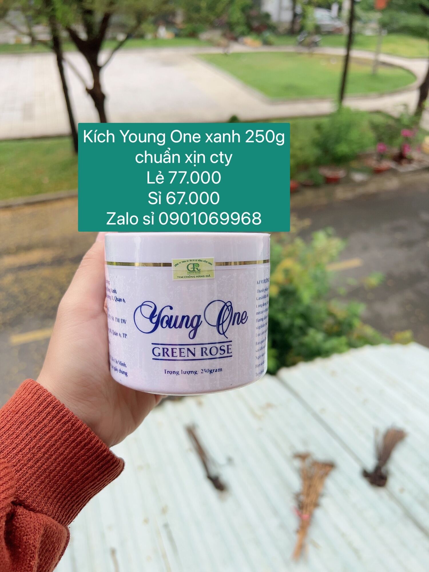 Kem kích trắng mạnh Young One chữ xanh Kem kích trắng nhanh, hàng chuẩn công ty