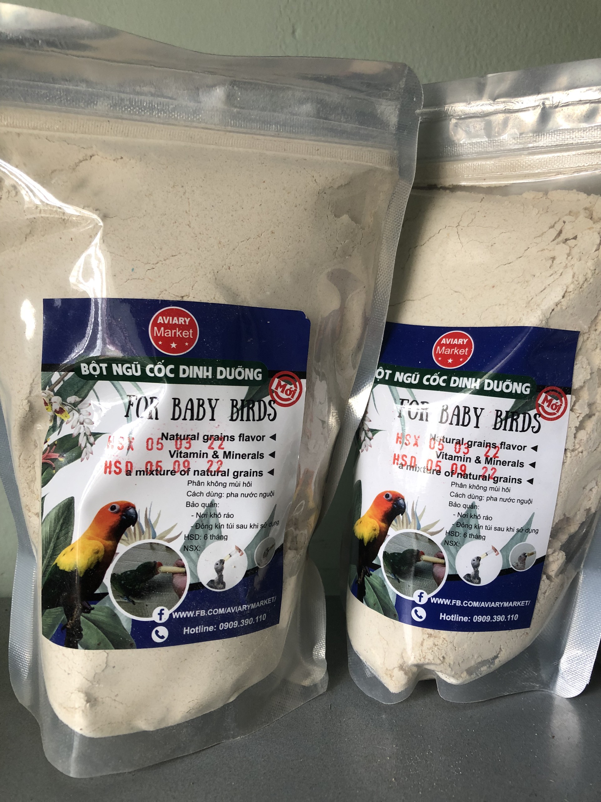 Bột vẹt non gói 300g