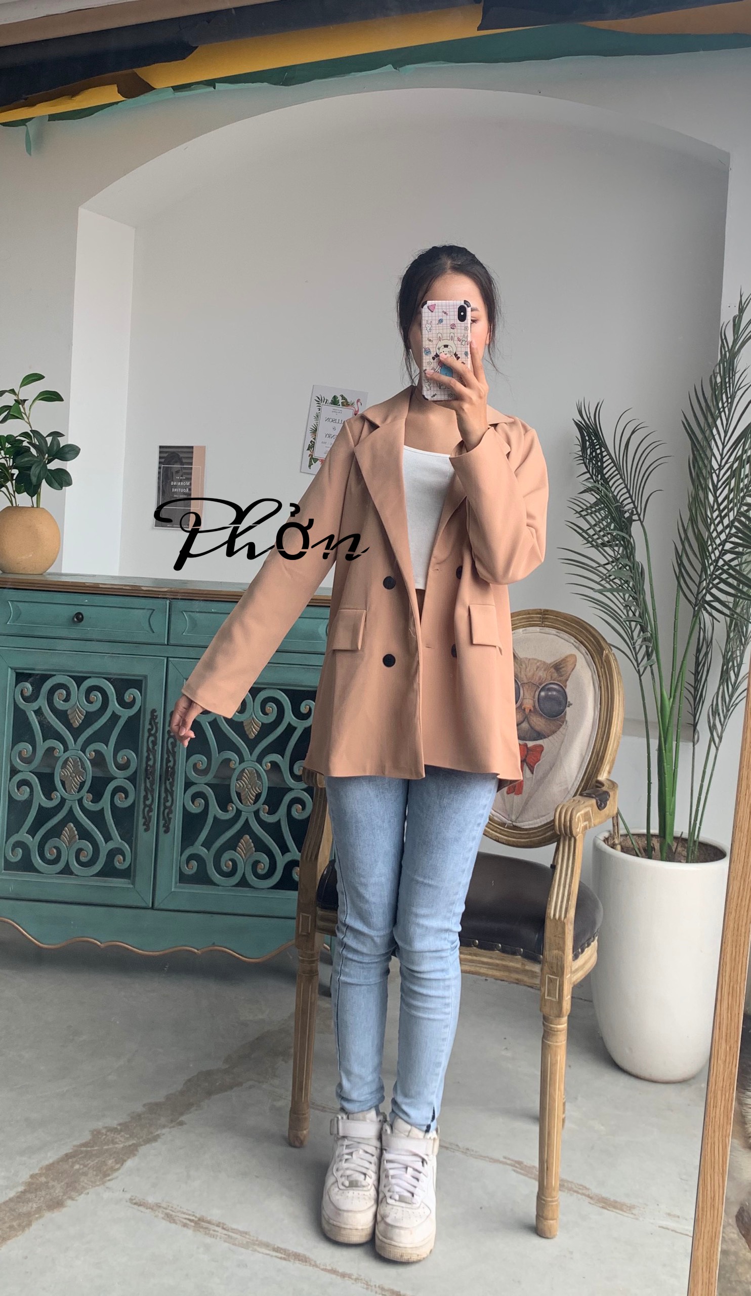 [🚛Sale 40%]Áo blazer 2 lớp bốn cúc[Ảnh thật kèm video]