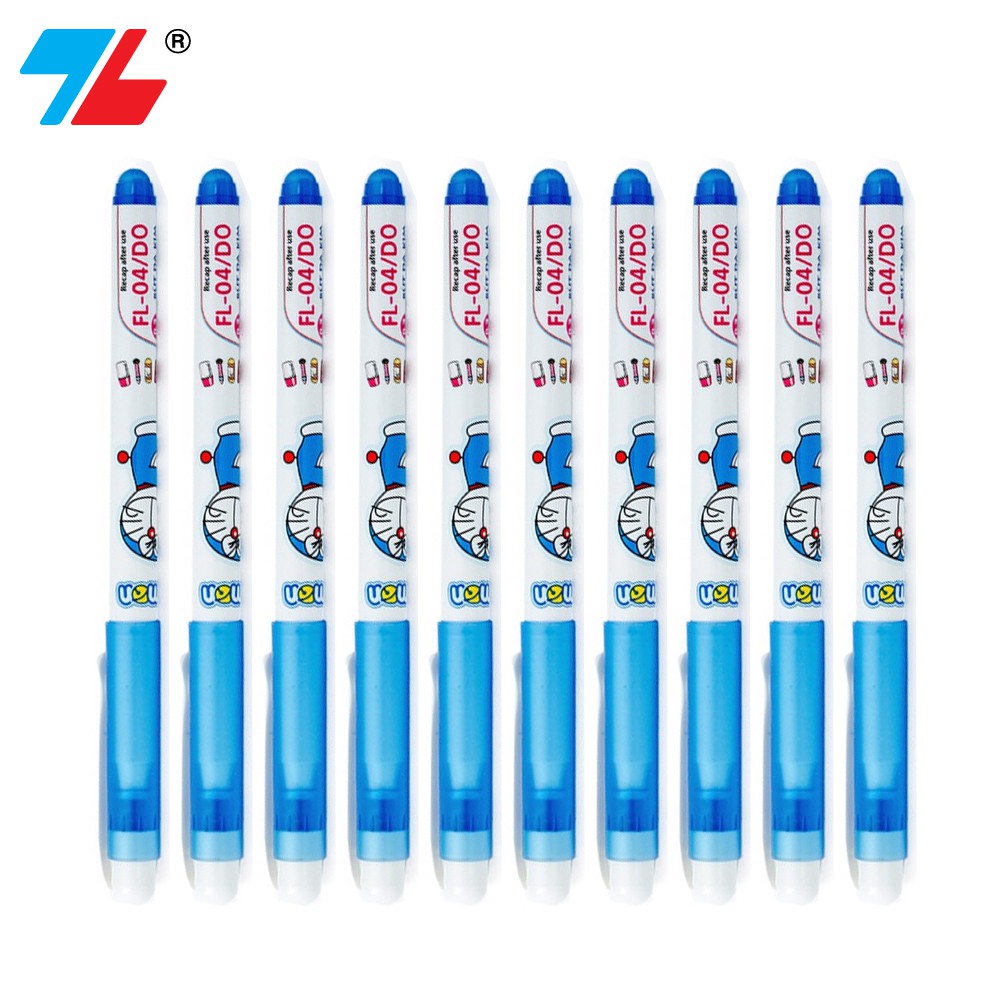 Hộp 10 cây bút dạ kim tp-fl04/do mực tím/ xanh thiên long