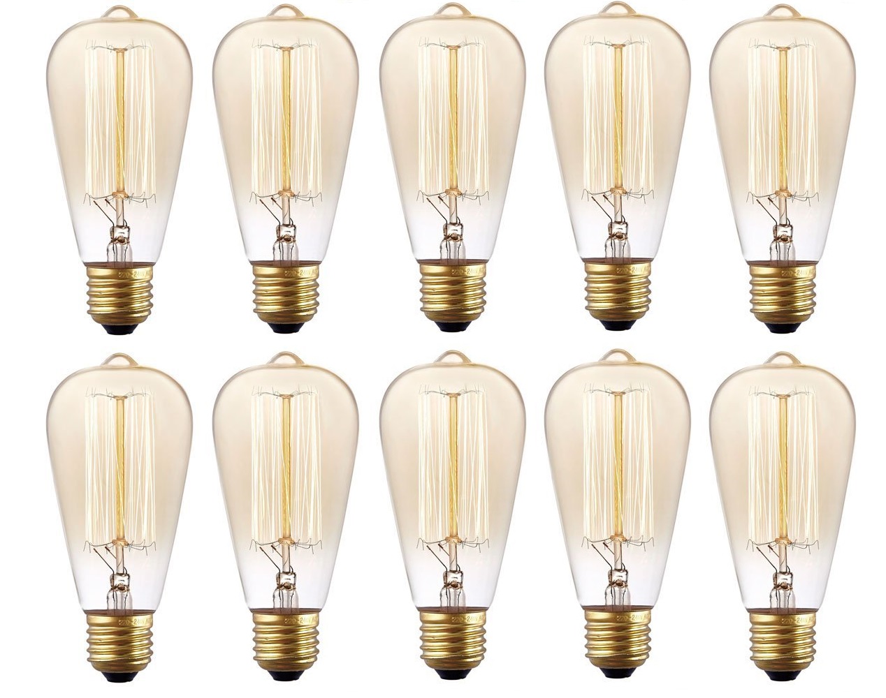 10 Bóng đèn Edison Vintage Bulb 40W E27 220V