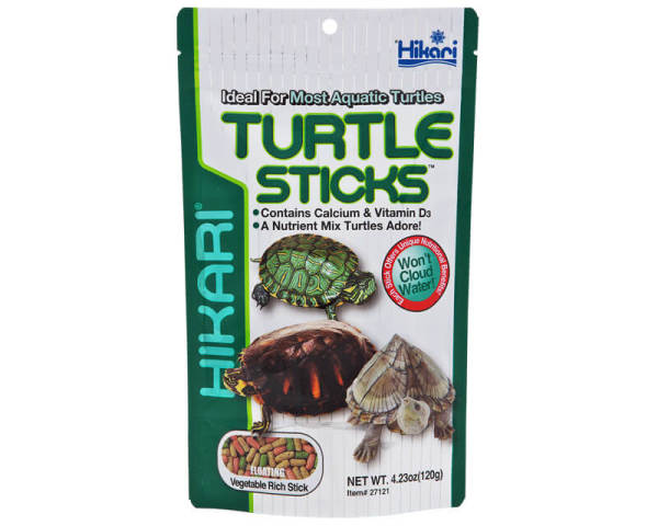 Thức ăn cho rùa Hikari Turtle Sticks 120gram tích hợp 3 công dụng