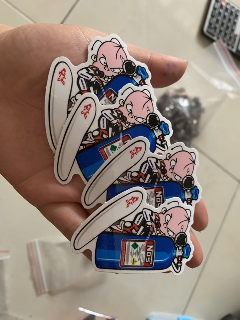TEM STICKER NHỎ DÁN XE NGẦU BÁ CHÁY