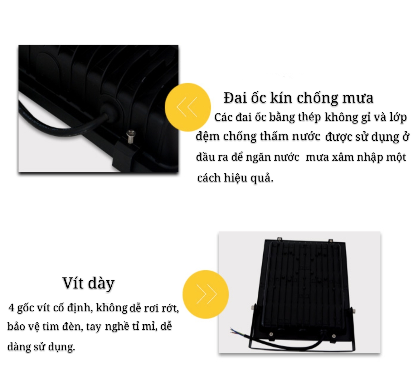 ĐÈN PHA LED COB 100W CAO CẤP IP66 BẢO HÀNH 12 THÁNG  ( Ánh sáng trắng)