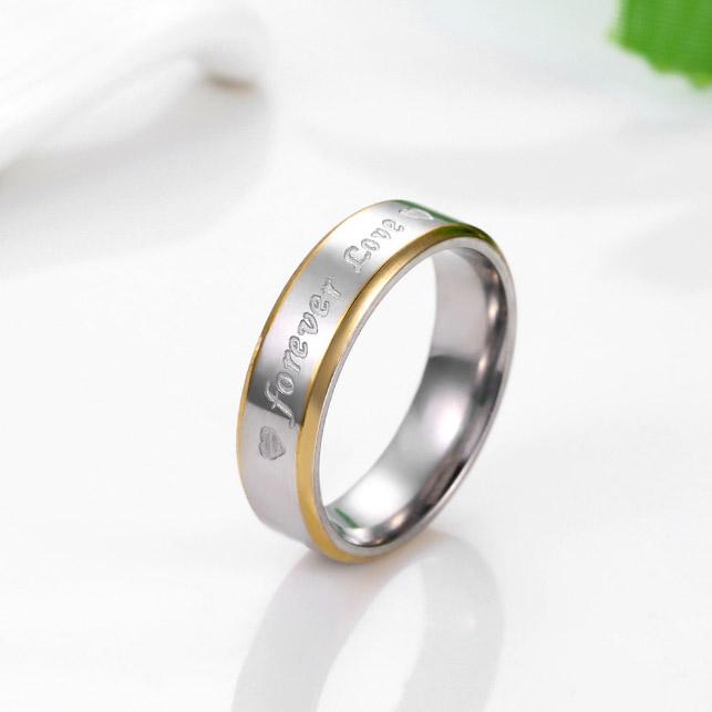 [HCM]Freeship Nhẫn cặp titanium 2 màu forever love BHN72