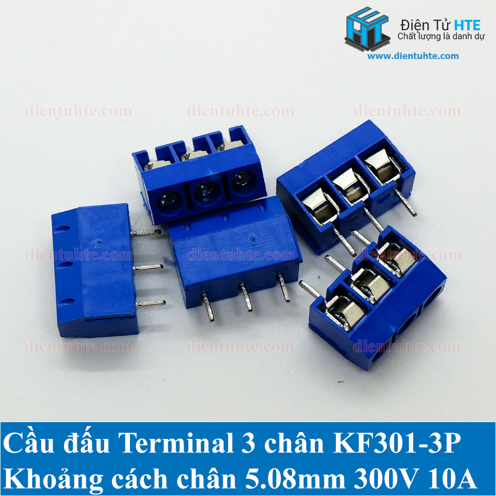 Cầu đấu Terminal Domino KF301 2P 3P 5.00mm - Bộ 10 Cái