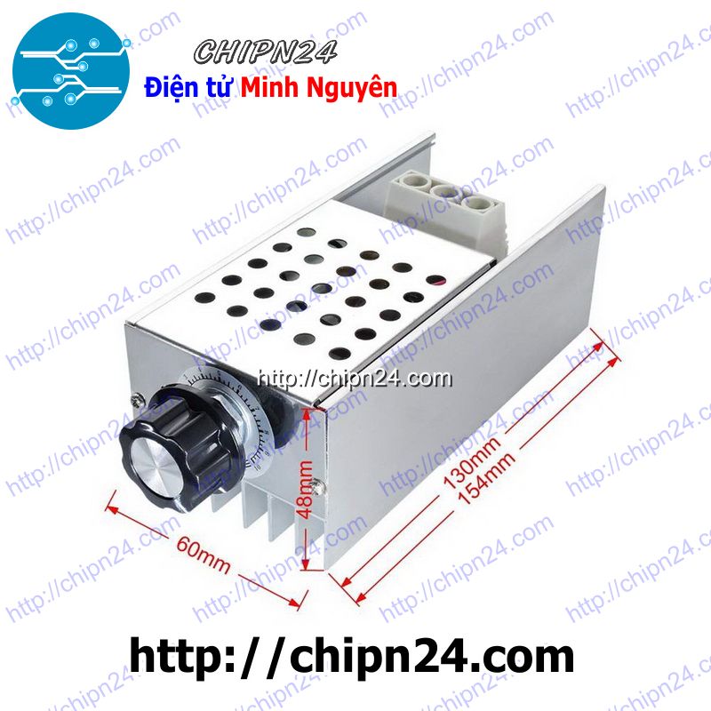 [1 cái] Dimmer AC 220V 10000W có vỏ