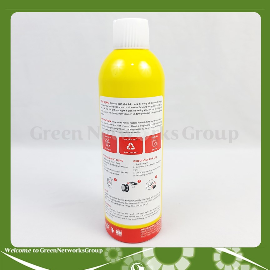 [HCM]Chai làm bóng vỏ xe BZ 600ml Greennetworks