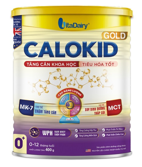 (Quét Mã QR Tích Xu) COMBO 4 Lon Sữa Bột Vitadairy Calokid Gold 1+ 900g/lon.