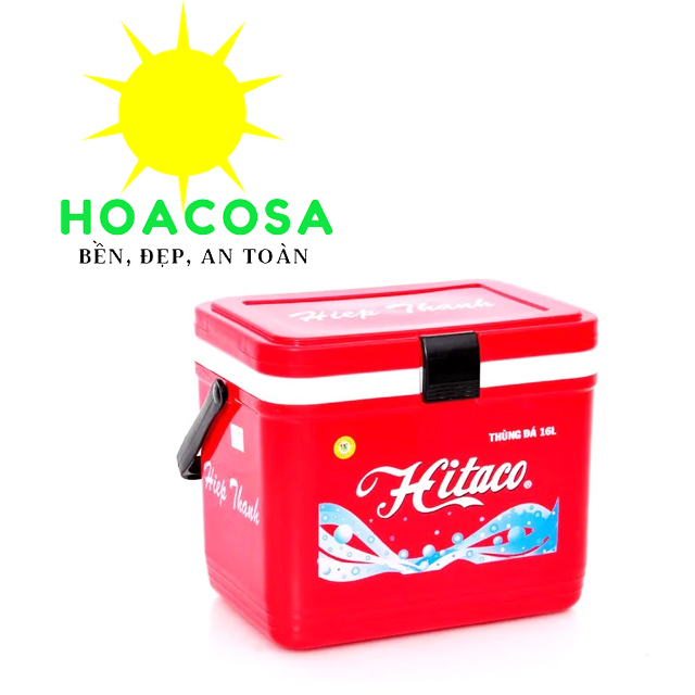 Thùng Đá Nhựa 16 Lít ( 16L) Hitaco- Có Khóa Nắp+ Tay Cầm Tiện Lợi- Đồ Gia Dụng Hoacosa