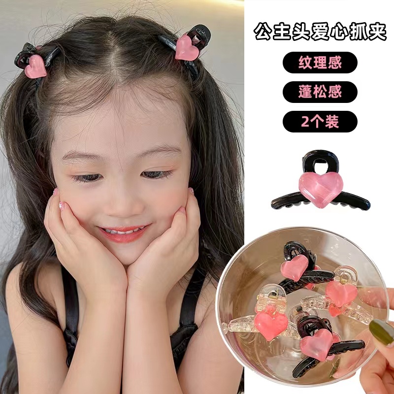 Kẹp gấp tóc , kẹp mái tim hồng đáng yêu