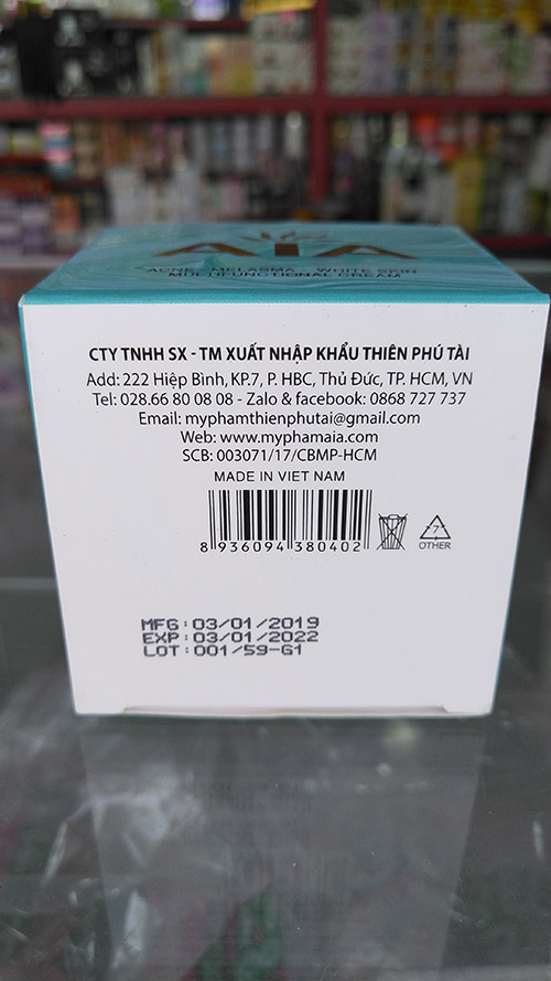 Kem trị mụn thâm mờ sẹo AIA 12g