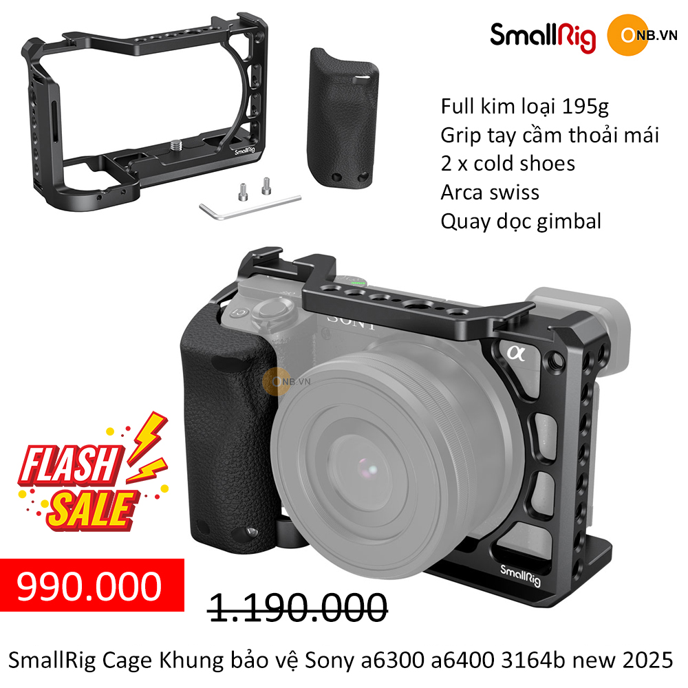 SmallRig Cage Khung bảo vệ Sony a6300 a6400 code 3164b