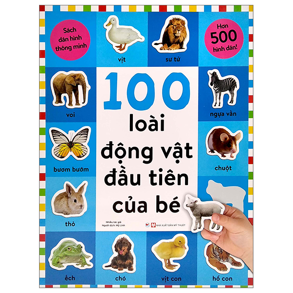 Fahasa - sách dán hình thông minh - 100 loài động vật đầu tiên của bé