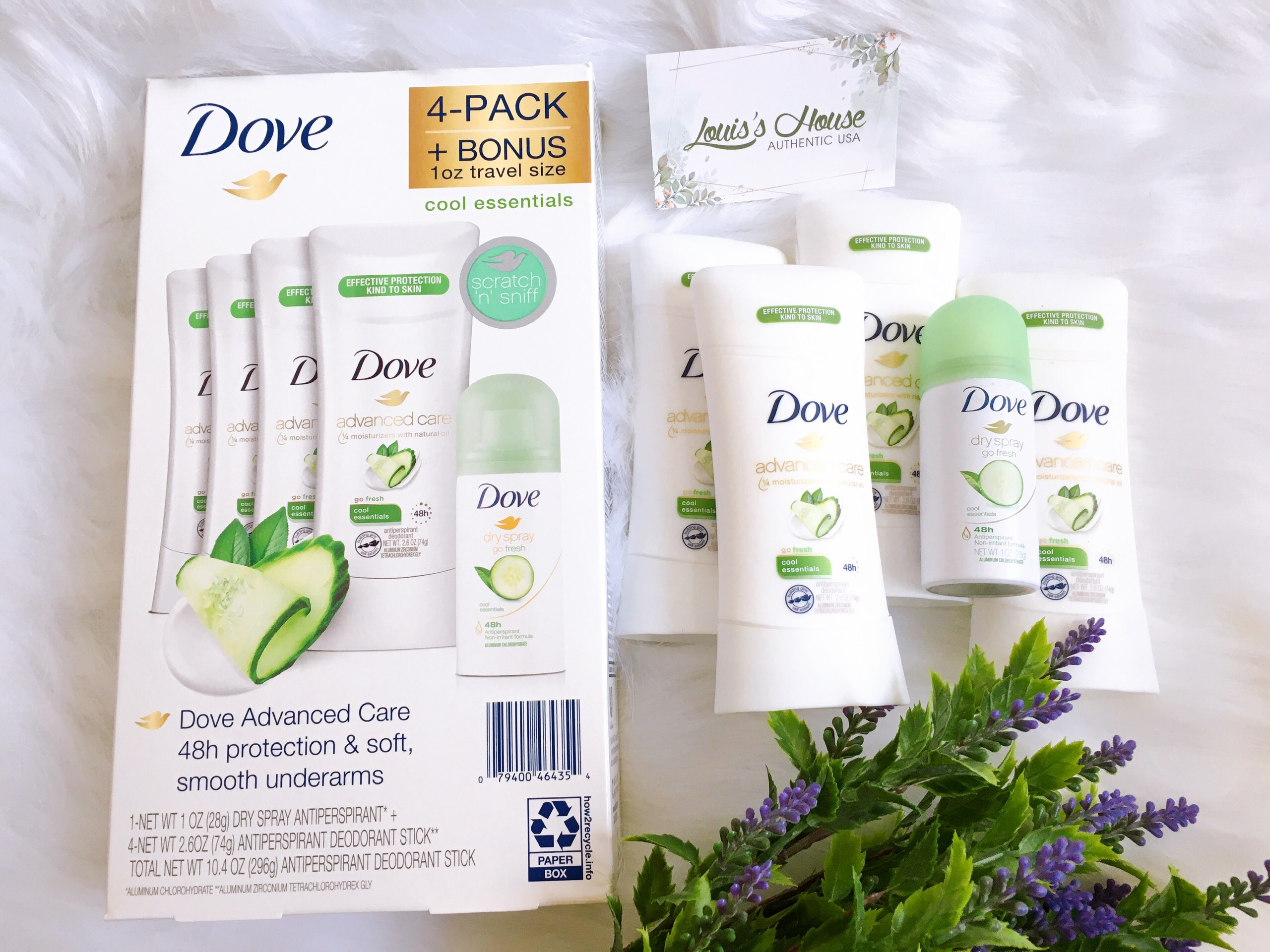 [ Hàng Mỹ ] DOVE NỮ - Lăn nách khử mùi cho nữ 74g