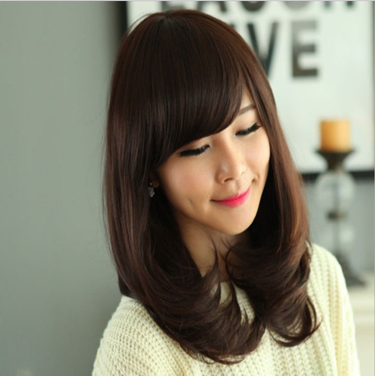 [TẶNG LƯỚI] Tóc giả nữ nguyên đầu sợi tơ CÓ DA ĐẦU - TG57