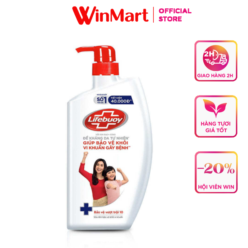 [Siêu thị WinMart] - Sữa tắm Lifebuoy bảo vệ vượt trội chai 850ml