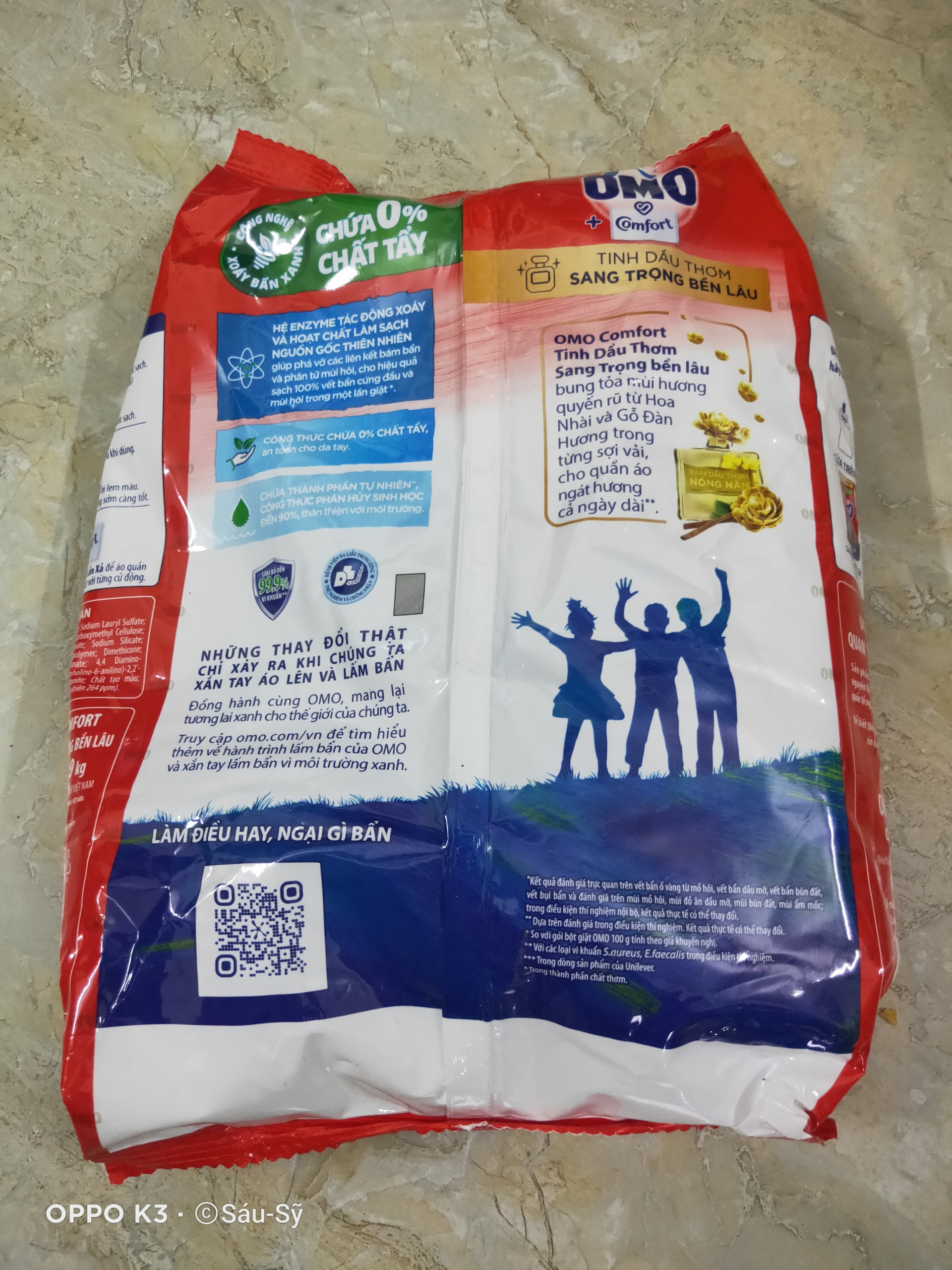 Bột giặt Omo Comfort Tinh dầu thơm 3.9 kg
