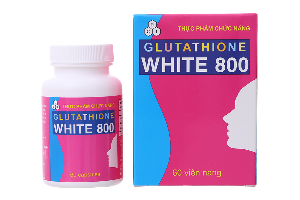 Giảm tàn nhang, làm Trắng Da GLUTATHIONE WHITE 800 (60 Viên)