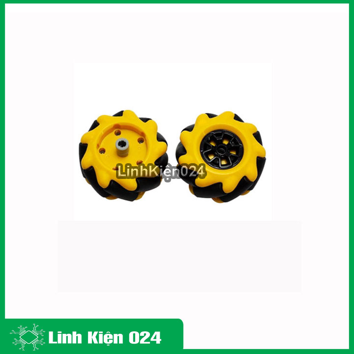 Bánh xe robot màu vàng 66mm (1 chiếc)