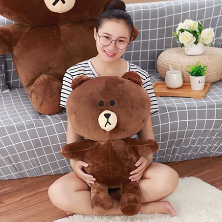 Gấu brown thú bông gấu brown vải nhung mềm mịn cao cấp quà tặng sinh nhật gấu bông cho bé