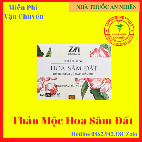 Trà giảm cân Hoa Sâm Đất Z n mẫu mới date mới – Hỗ trợ giảm mỡ máu giảm béo phì- AN002