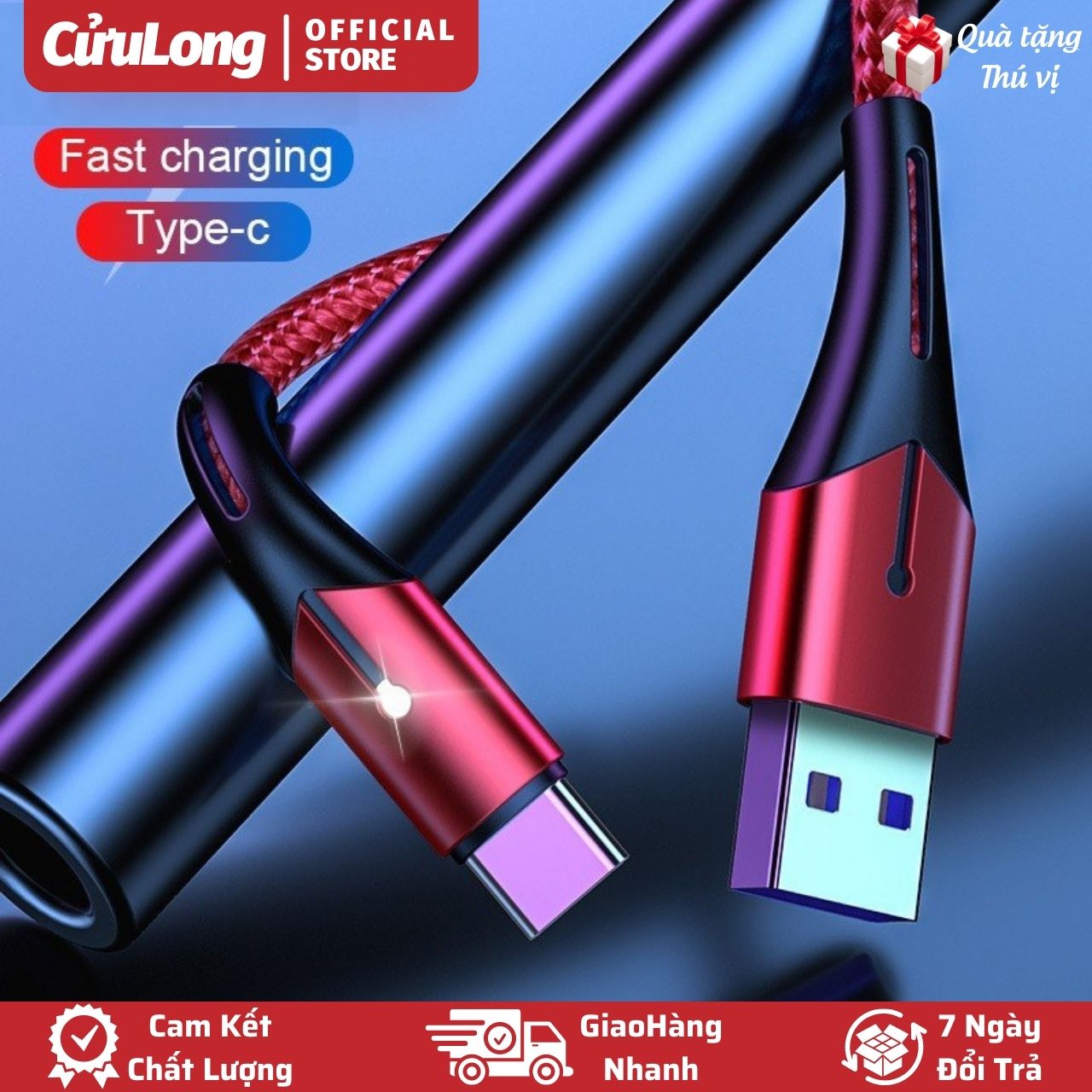Cáp Sạc Nhanh Vled, Sạc Truyền Dữ Liệu Nhanh Đèn Led Phát Sáng, dây cáp sạc nhanh iPhon Samsun Xiaom Opp chống gãy gập