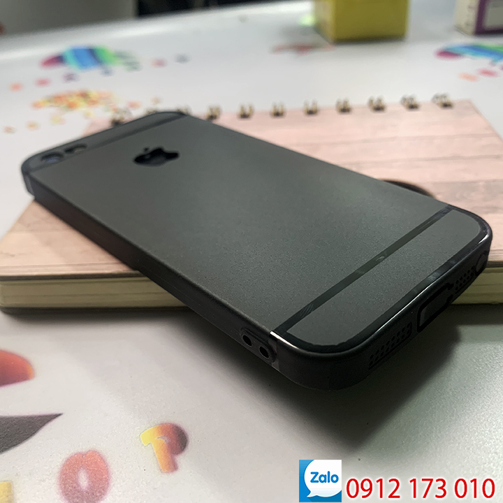 Ốp lưng Iphone 5 / 5S nhựa dẻo - Chống sốc - Vân da