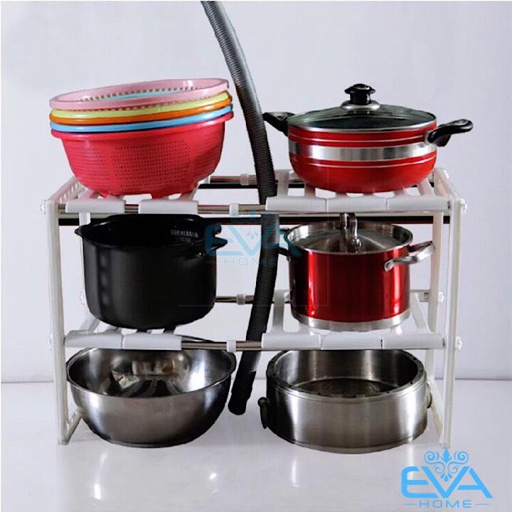 [HCM]Kệ Gầm Bếp 2 Tầng Co Giãn Tiện Dụng