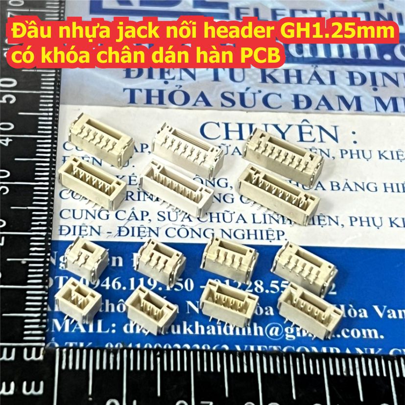 Header Tea Jack GÓi Đầu nhựa jack nối header 1.25mm GH1.25mm GH1.25 có khóa chân dán ...