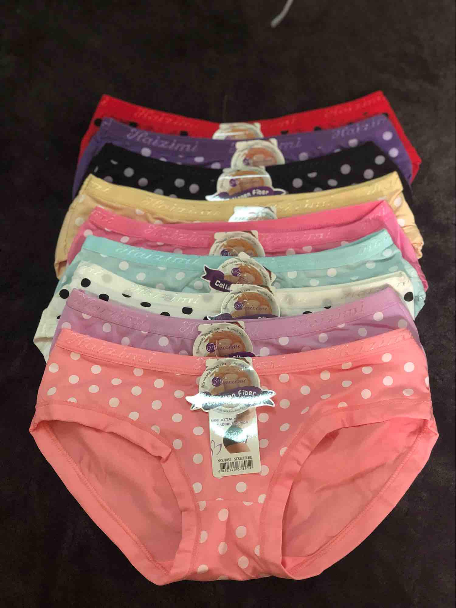 Combo 09 quần lót nữ chấm bi