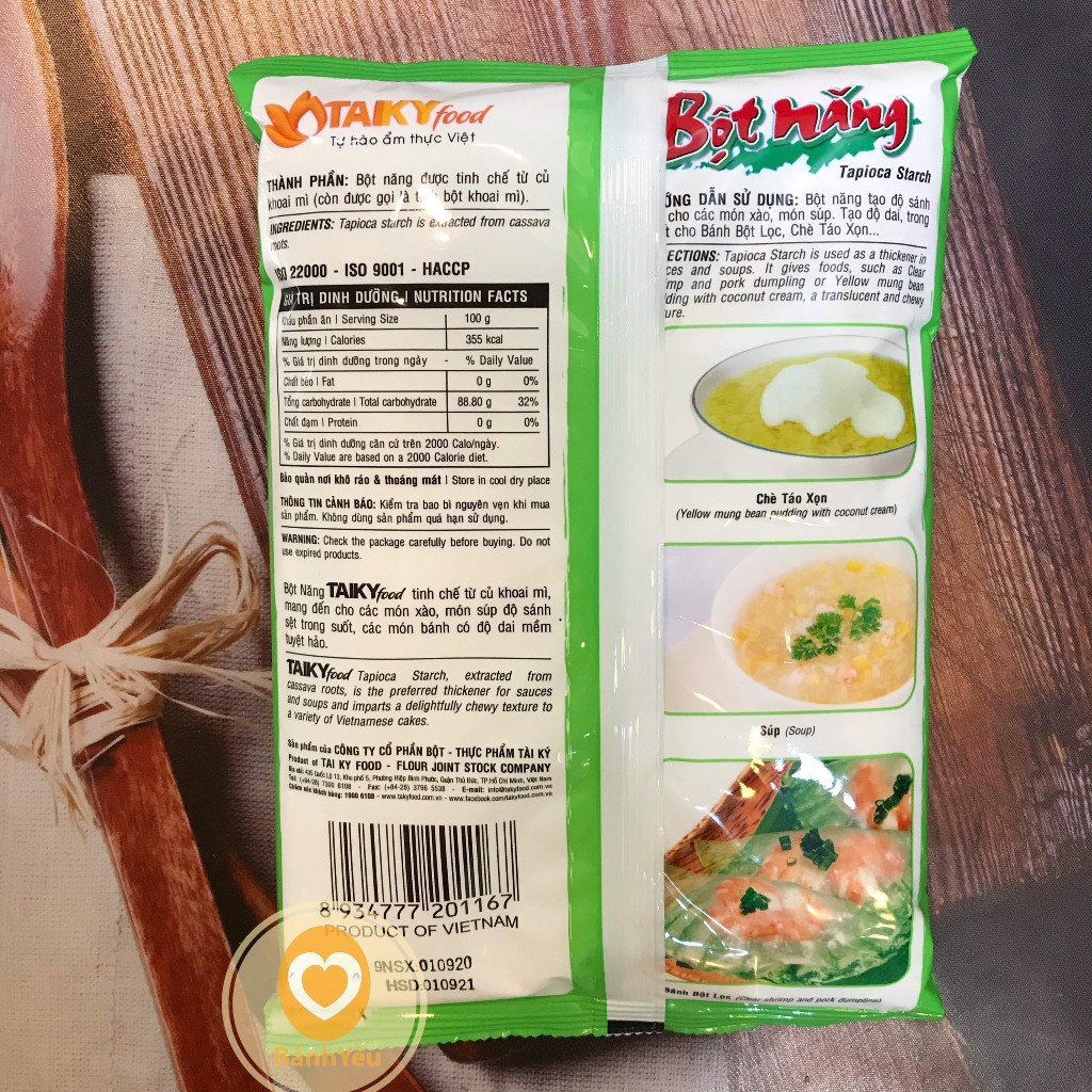 BỘT NĂNG TÀI KÝ 400G dùng làm bánh,chè,..
