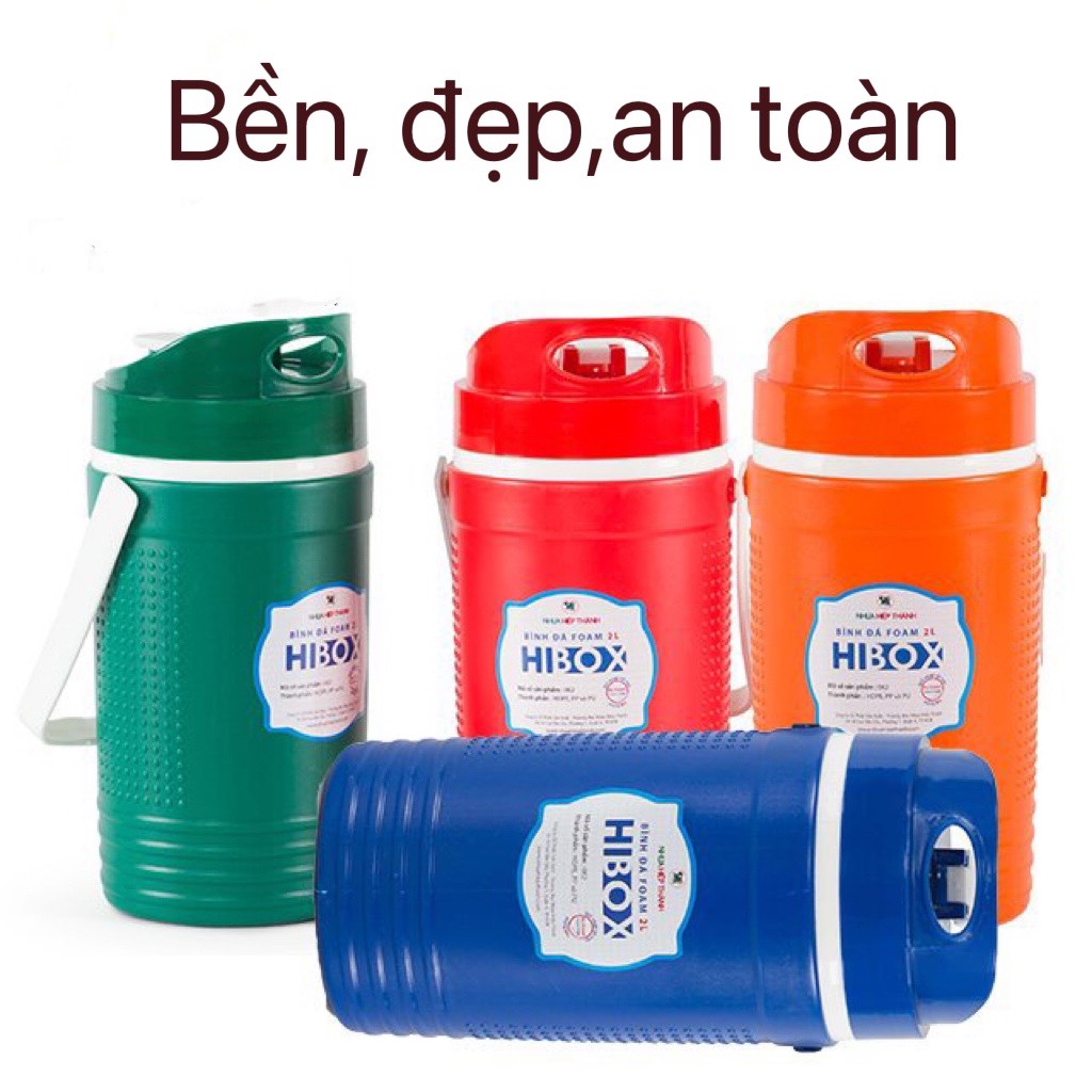 BÌNH NƯỚC ĐÁ HIBOX QUAI XÁCH 1.6 L -bình đá có vòi, bình đựng nước, bình đá TIỆN LỢI nắp đậy chắc chắn.